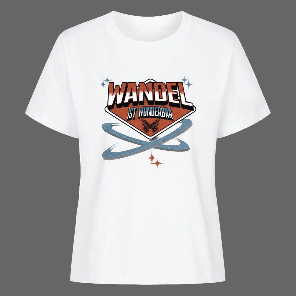 Premium Organic Shirt Women in Weiß mit „WandelWunderbar“-TORIPROS