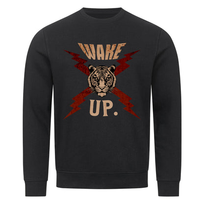  Premium Organic Sweatshirt in Schwarz mit „WAKE UP."-TORIPROS
