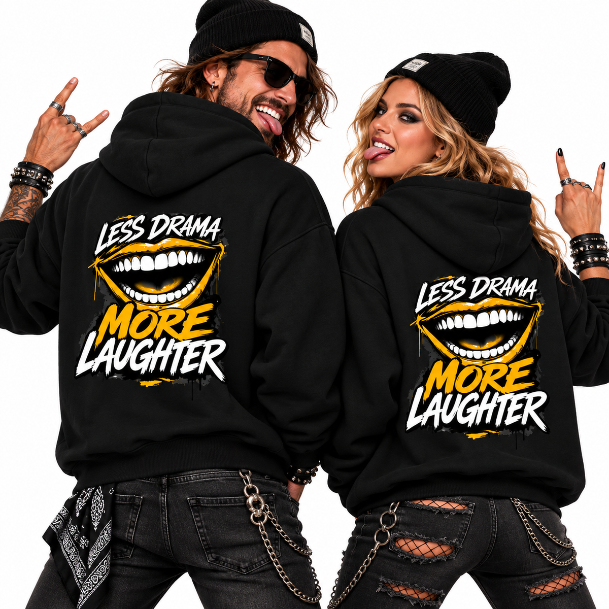 VACANCY Oversized Zipper Hoodie / LAUGH MORE