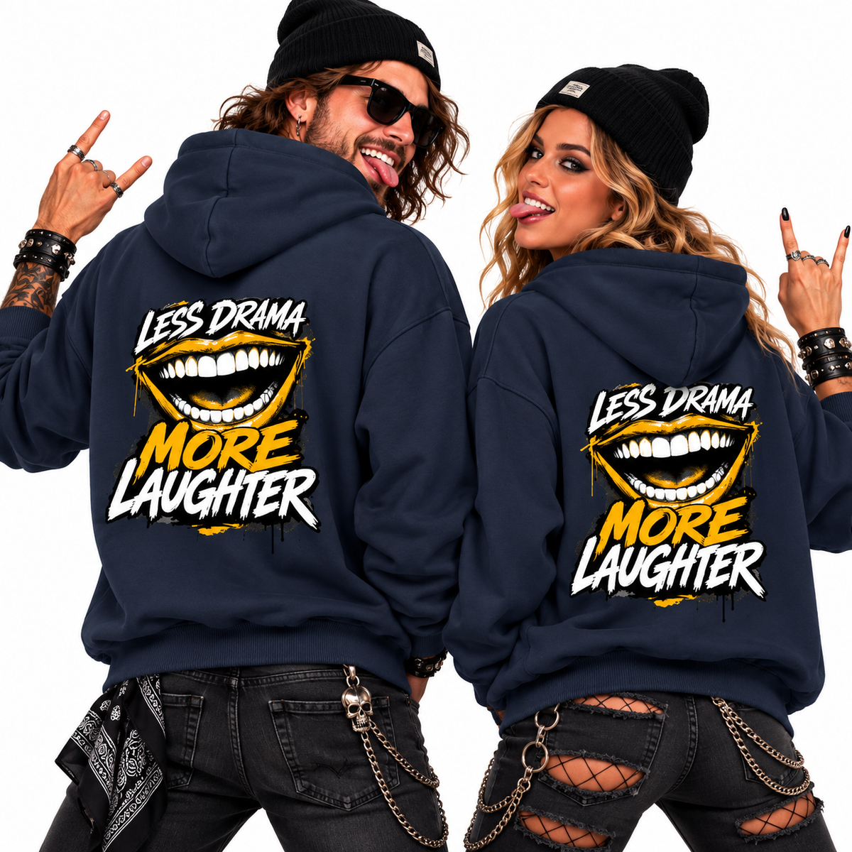 VACANCY Oversized Zipper Hoodie / LAUGH MORE