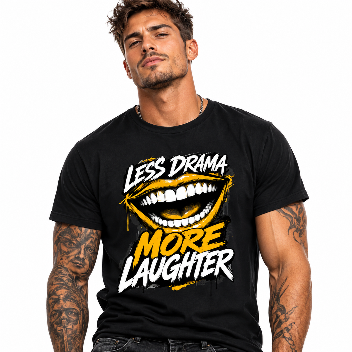 HigherBlanks Premium T-Shirt / LAUGH MORE