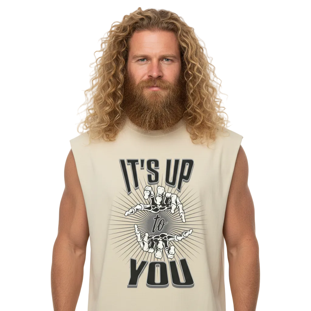 Sleeveless Oversized Tee / IT'S UP TO YOU