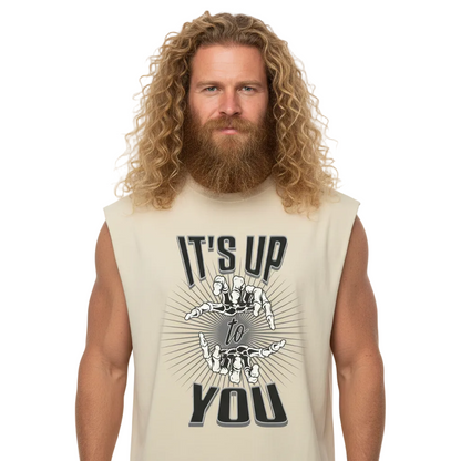 Sleeveless Oversized Tee / IT'S UP TO YOU