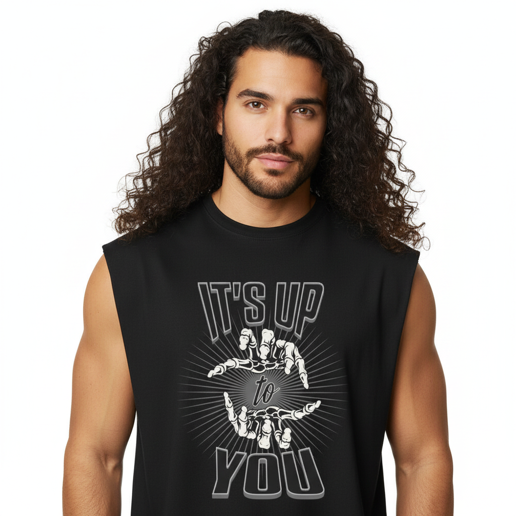 Sleeveless Oversized Tee / IT'S UP TO YOU