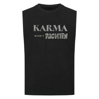 Sleeveless Oversized Tee/KARMA-Image for color: schwarz