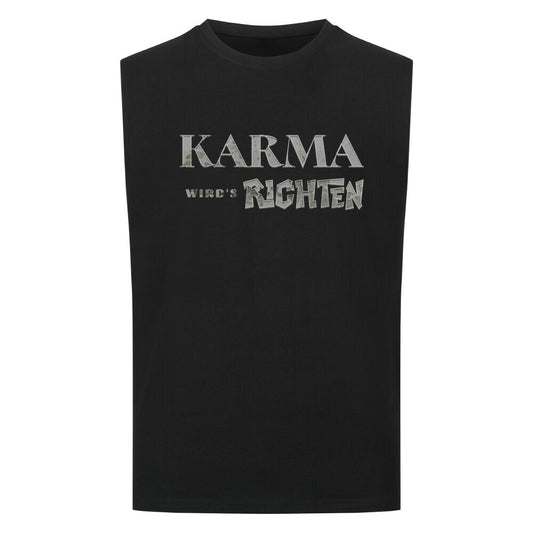 Sleeveless Oversized Tee/KARMA-Image for color: schwarz