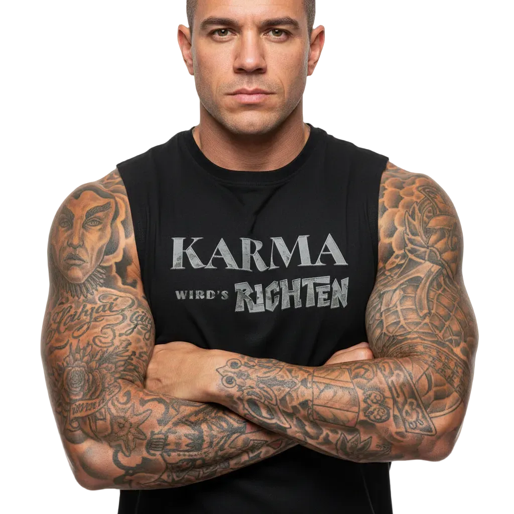 Sleeveless Oversized Tee/KARMA-Image for color: schwarz