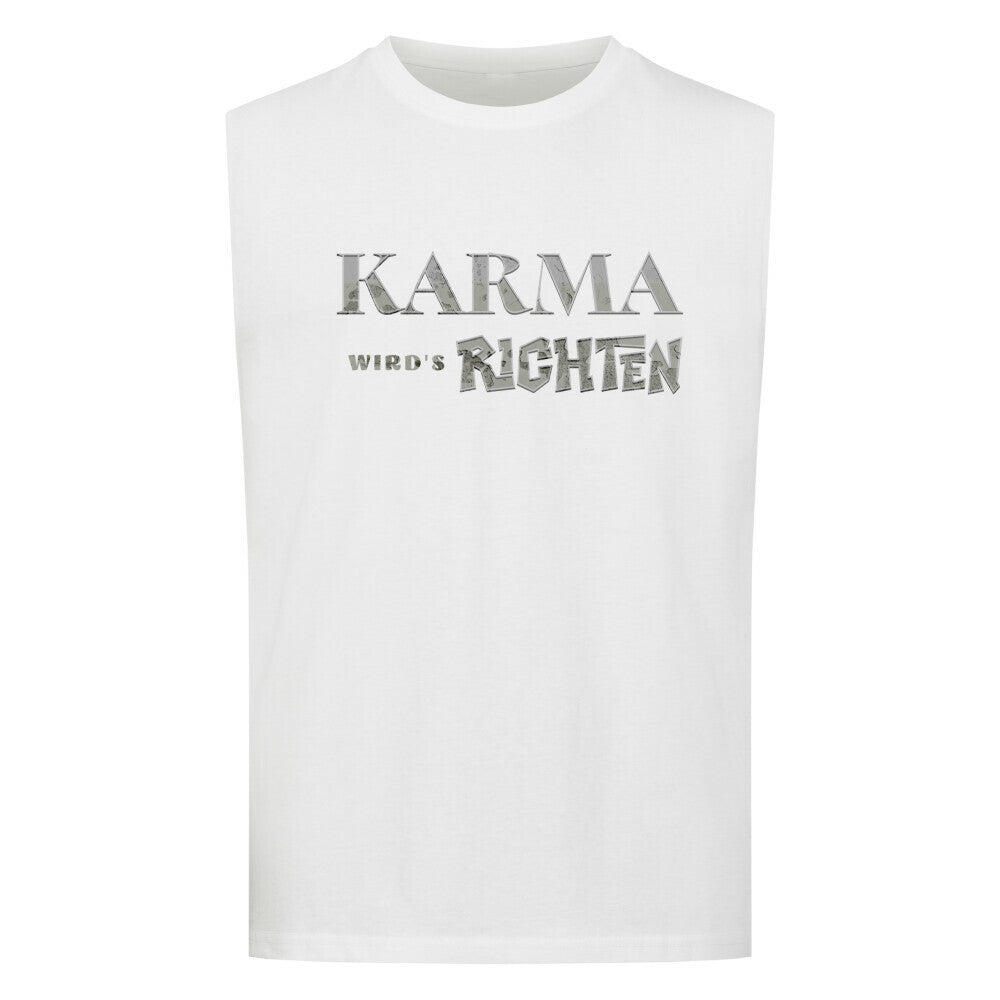 Sleeveless Oversized Tee/KARMA-Image for color: weiß