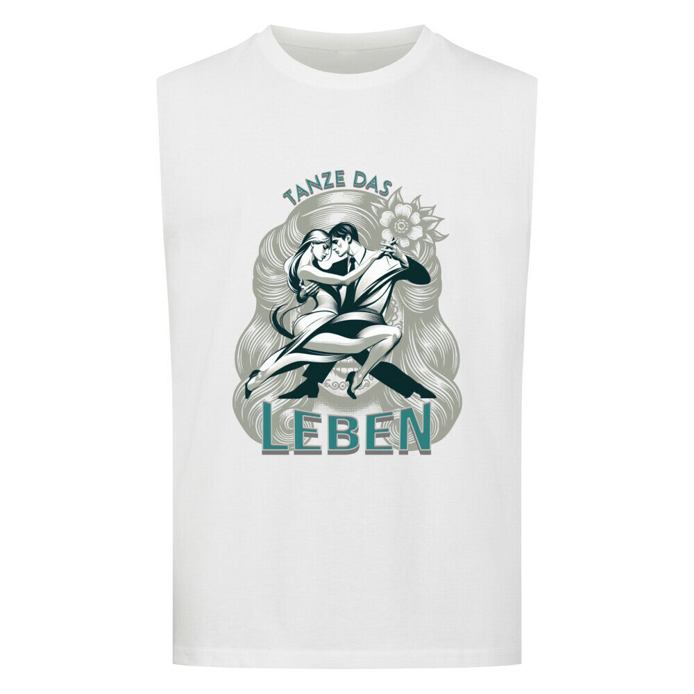 Sleeveless Oversized Tee / Tanze das Leben-TORIPROS-weiß