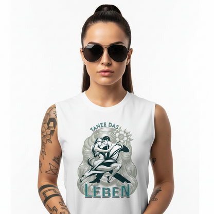 Sleeveless Oversized Tee / Tanze das Leben