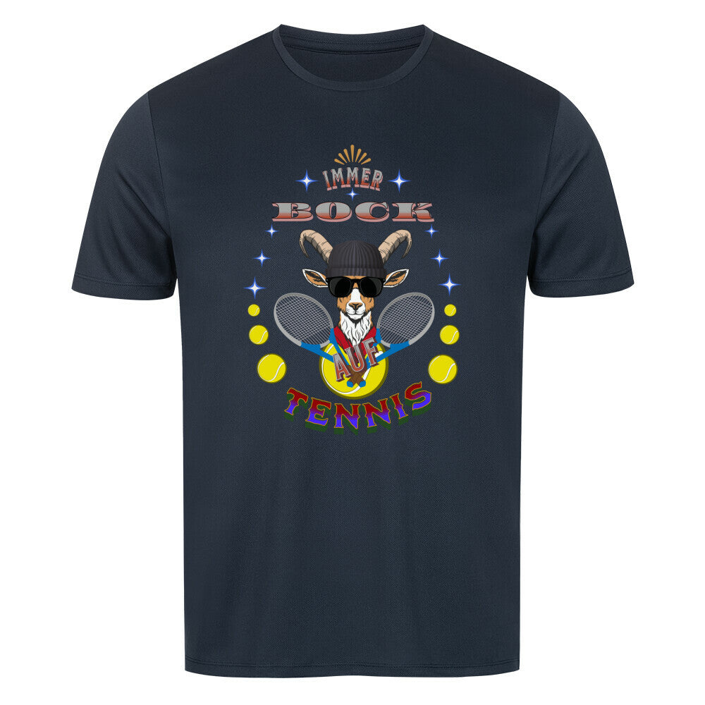 Sport T-Shirt in Navy mit „Auf TENNIS immer BOCK“-TORIPROS