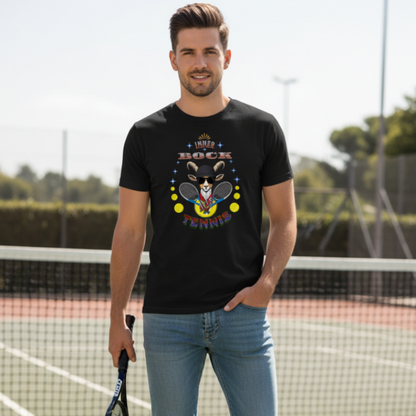 Sport T-Shirt in Schwarz mit „Auf TENNIS immer BOCK“-TORIPROS