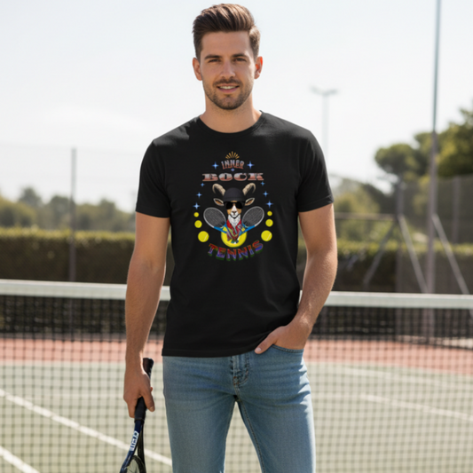 Sport T-Shirt in Schwarz mit „Auf TENNIS immer BOCK“-TORIPROS