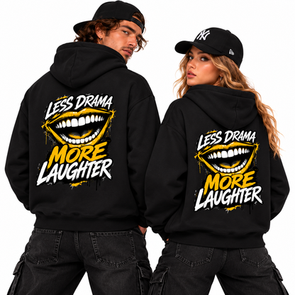 Premium Organic Hoodie /  LAUGH MORE