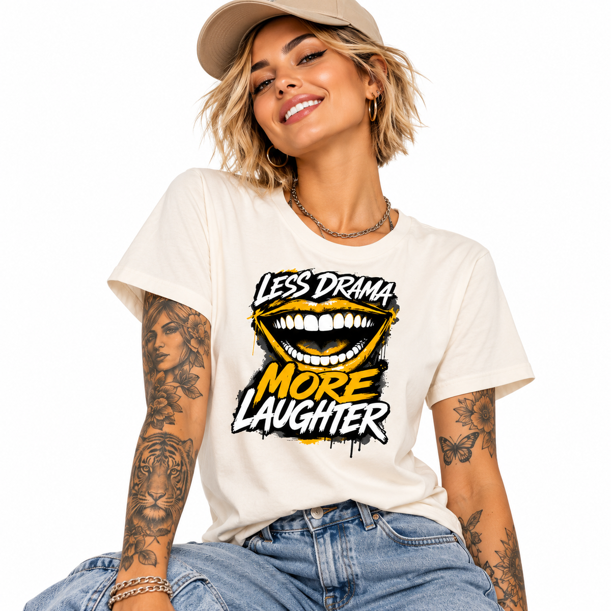Premium Organic Shirt Women / LAUGH MORE