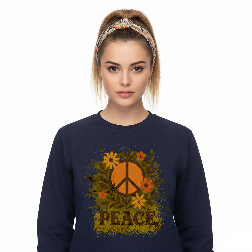 Classic Sweatshirt / Flowers PEACE