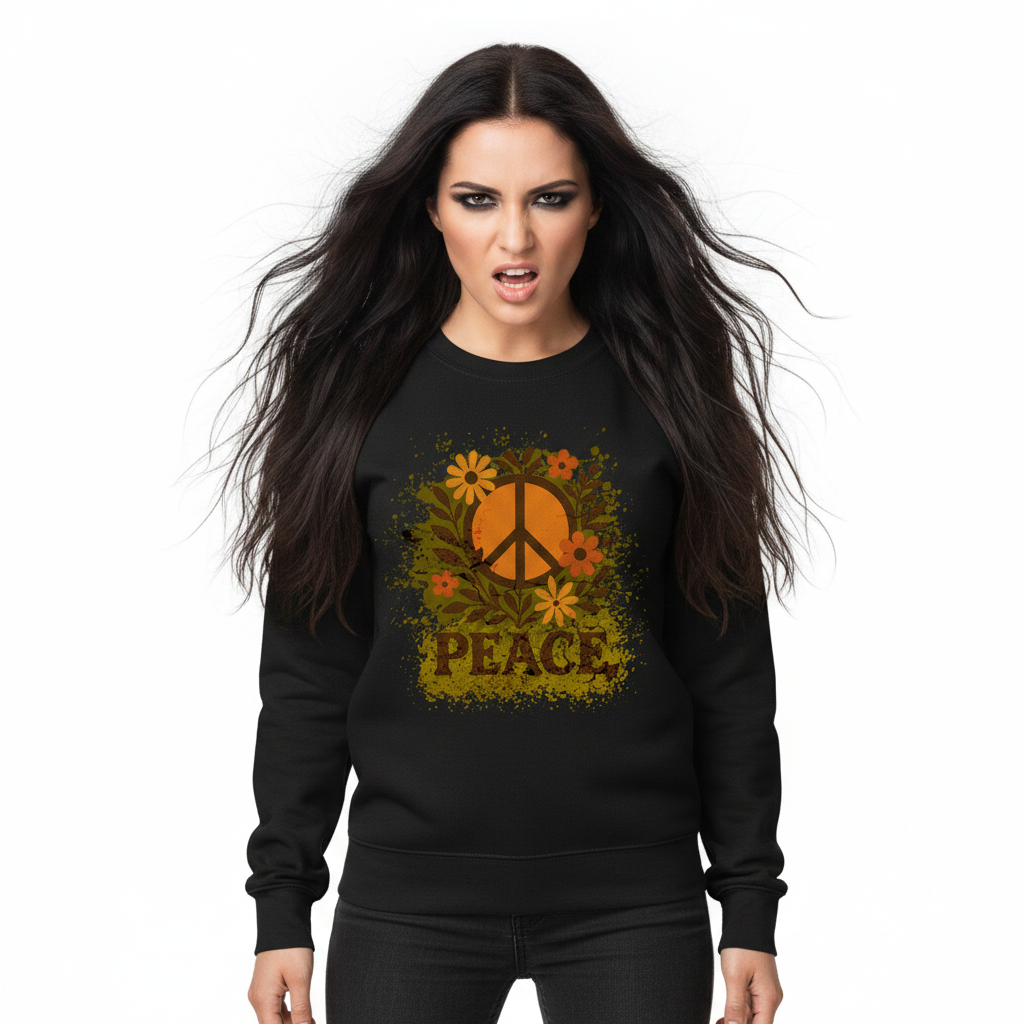 Classic Sweatshirt / Flowers PEACE