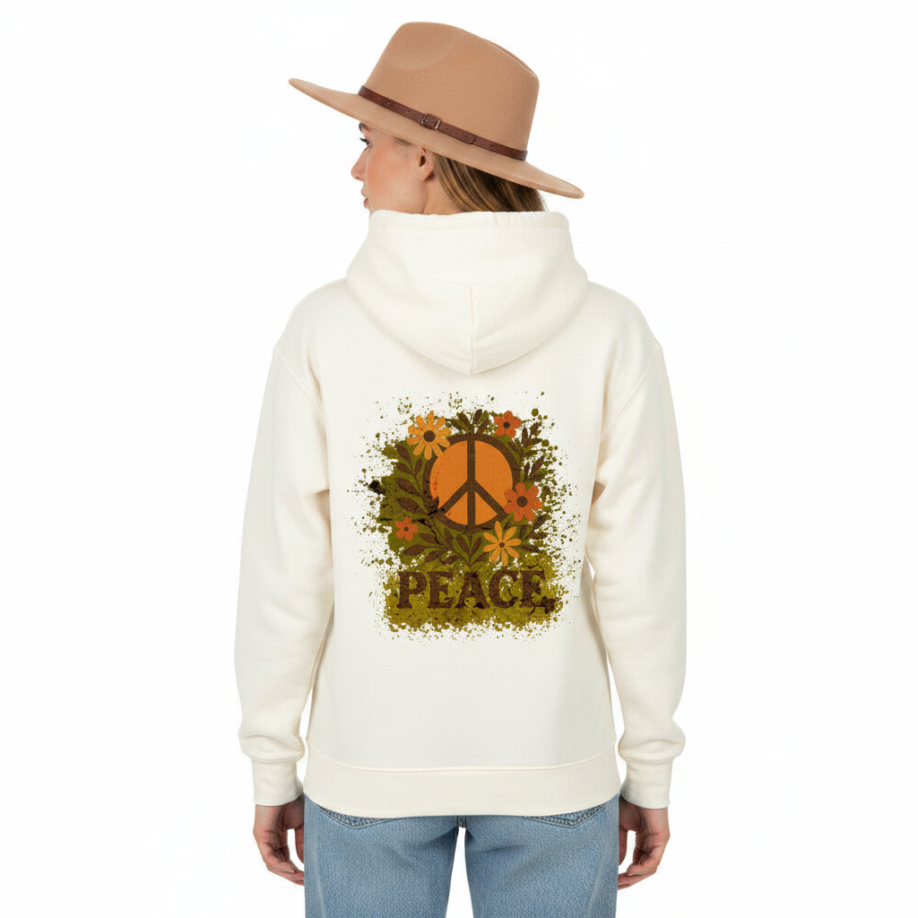HigherBlanks Premium Hoodie / Flowers PEACE