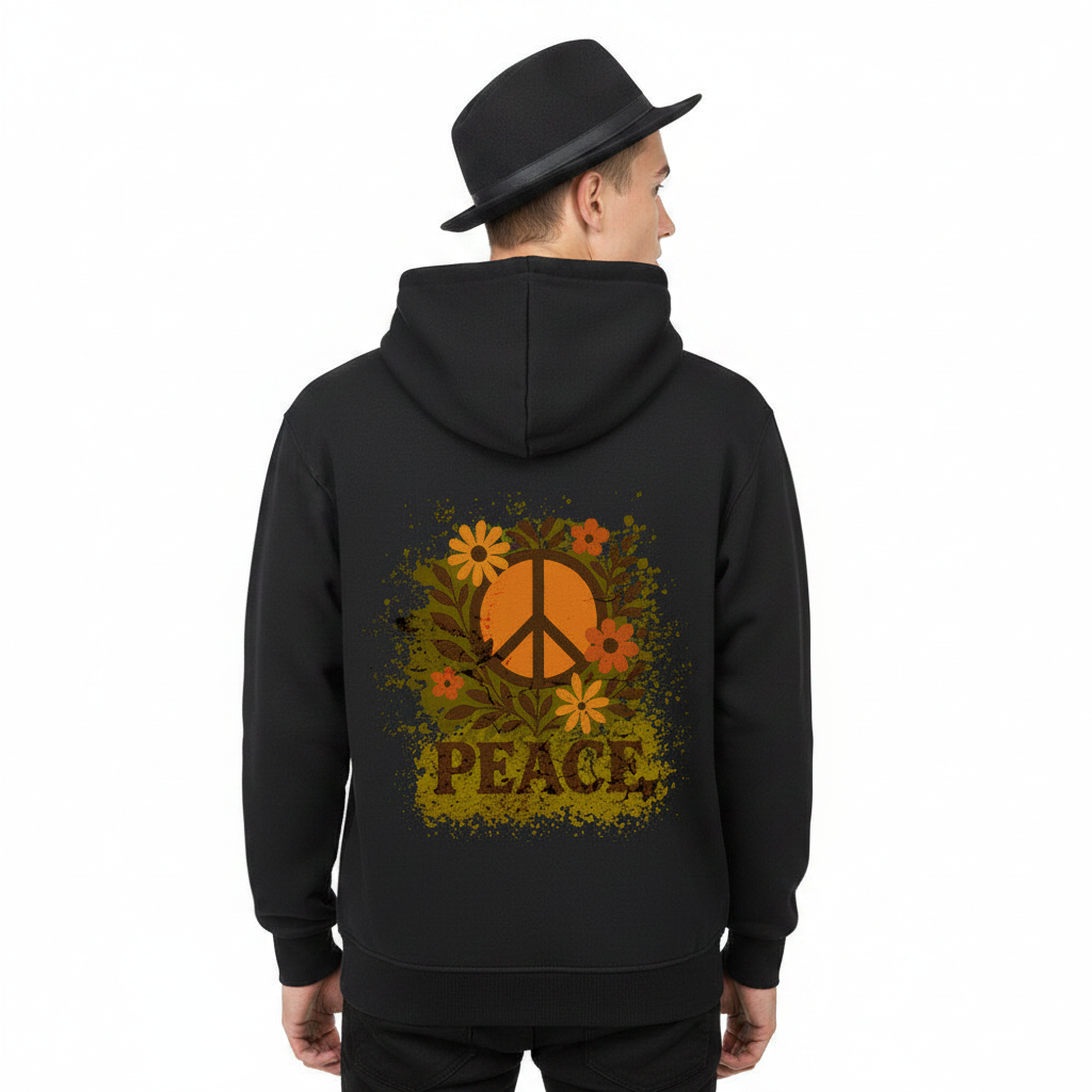 HigherBlanks Premium Hoodie / Flowers PEACE