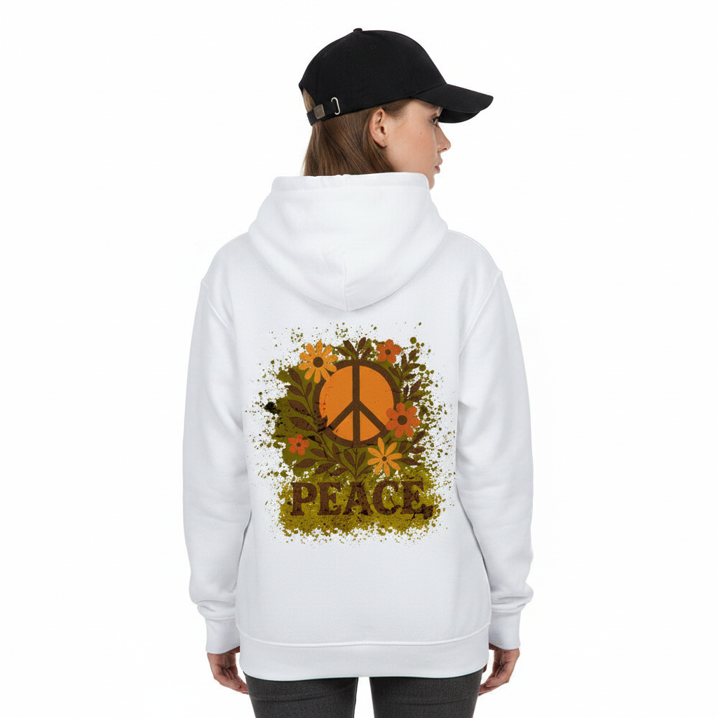 HigherBlanks Premium Hoodie / Flowers PEACE