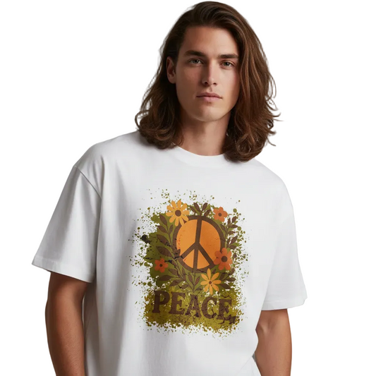 VACANCY Oversized Shirt Unisex – Flowers PEACE