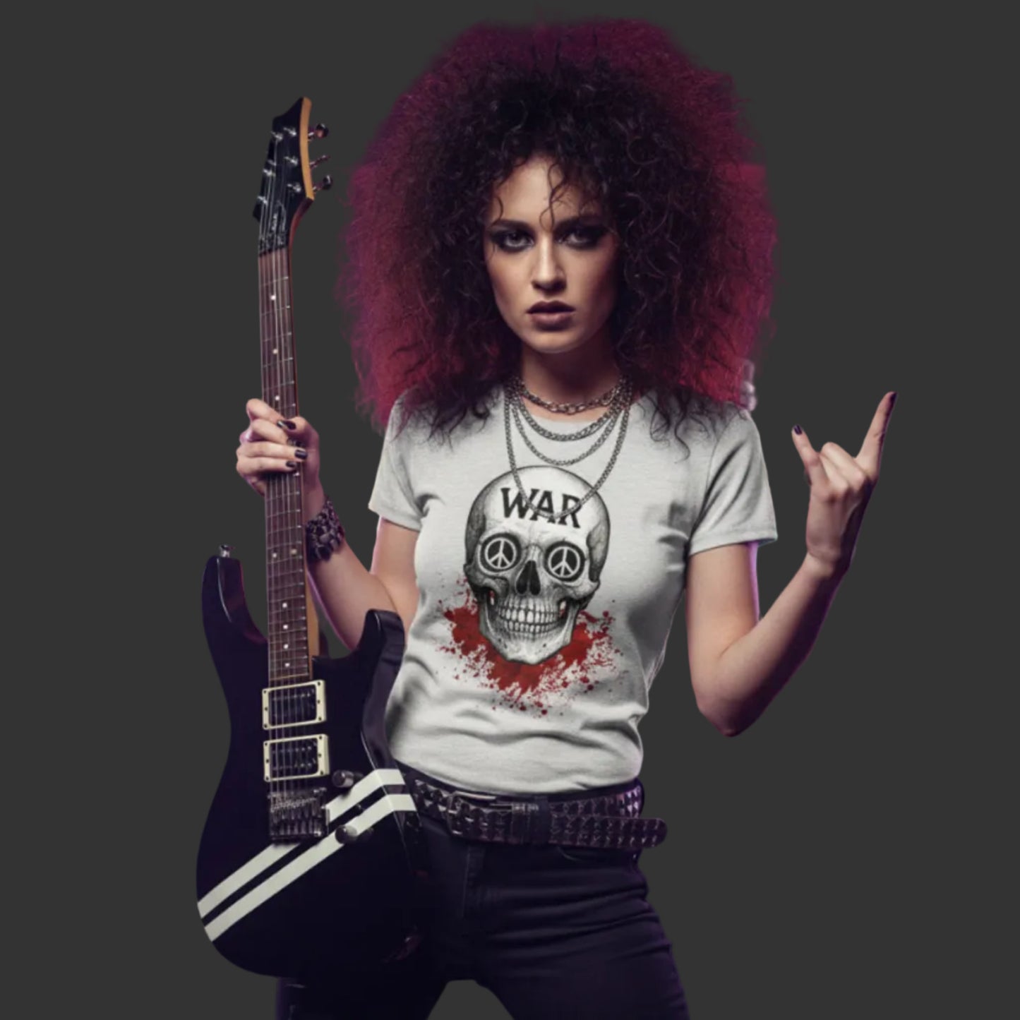 Premium Organic Shirt aus der Toripros PEACE Kollektion – WAR is DEATH Design in Heather Grey, moderner Look mit friedlicher Botschaft