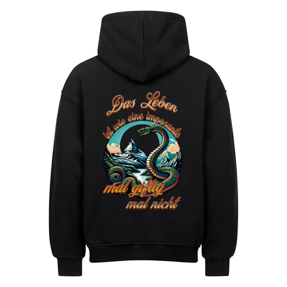 VACANCY Oversized Hoodie / Das LEBEN-mal giftig, mal nicht-schwarz