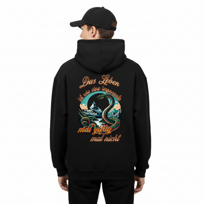 VACANCY Oversized Hoodie / Das LEBEN-mal giftig, mal nicht-schwarz