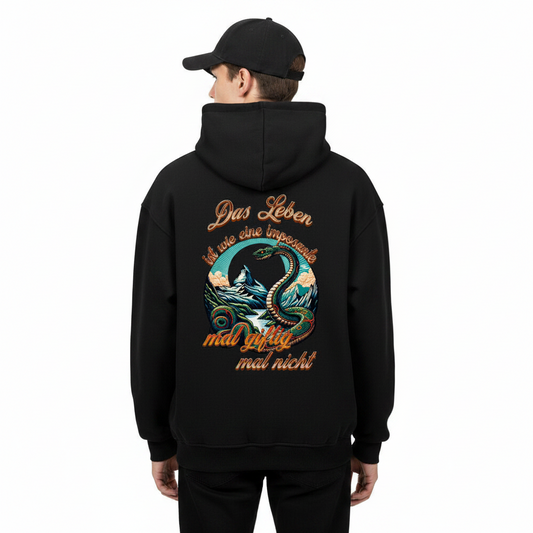 VACANCY Oversized Hoodie / Das LEBEN-mal giftig, mal nicht-schwarz