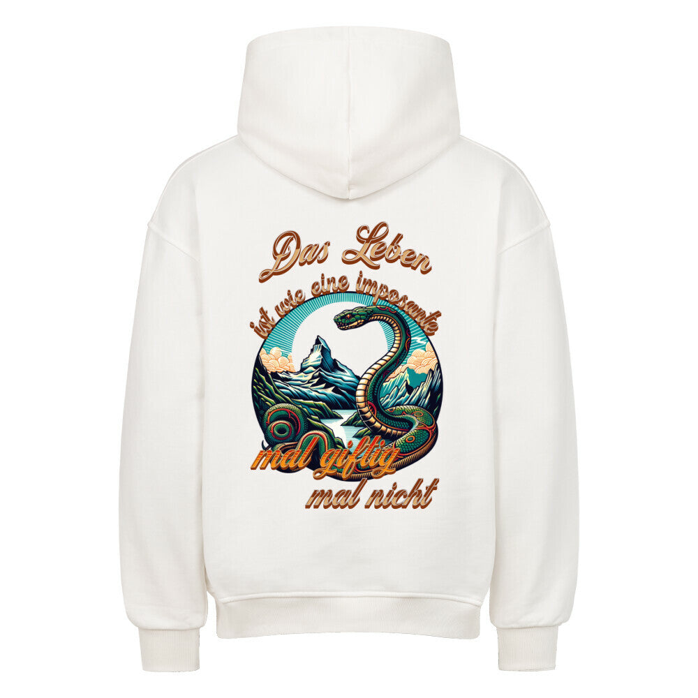 VACANCY Oversized Hoodie / Das LEBEN-mal giftig, mal nicht-weiß