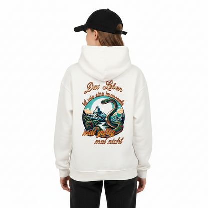 VACANCY Oversized Hoodie / Das LEBEN-mal giftig, mal nicht-weiß