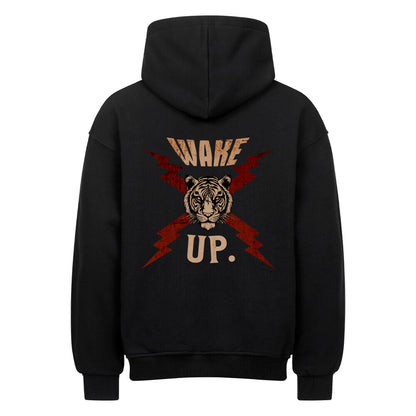 VACANCY Oversized Hoodie in Schwarz mit „WAKE UP."-TORIPROS