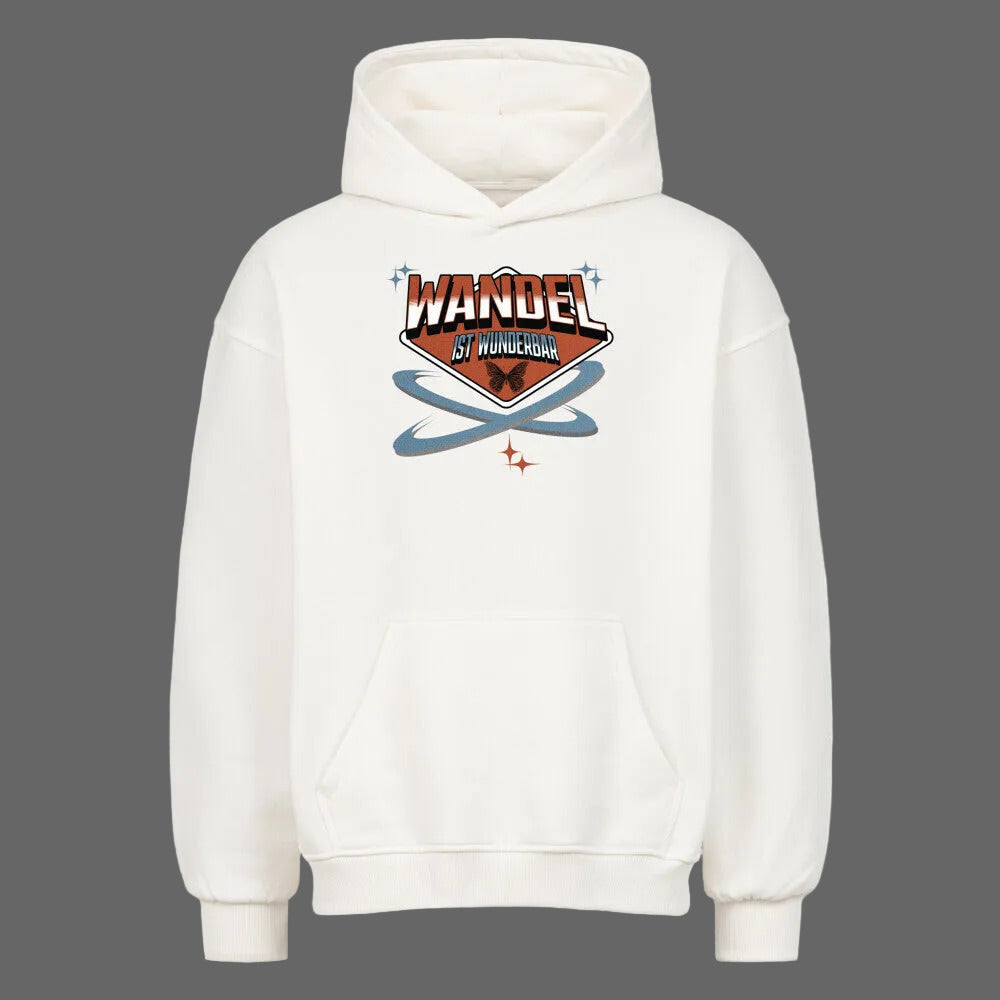 VACANCY Oversized Hoodie/ WandelWunderbar-weiß