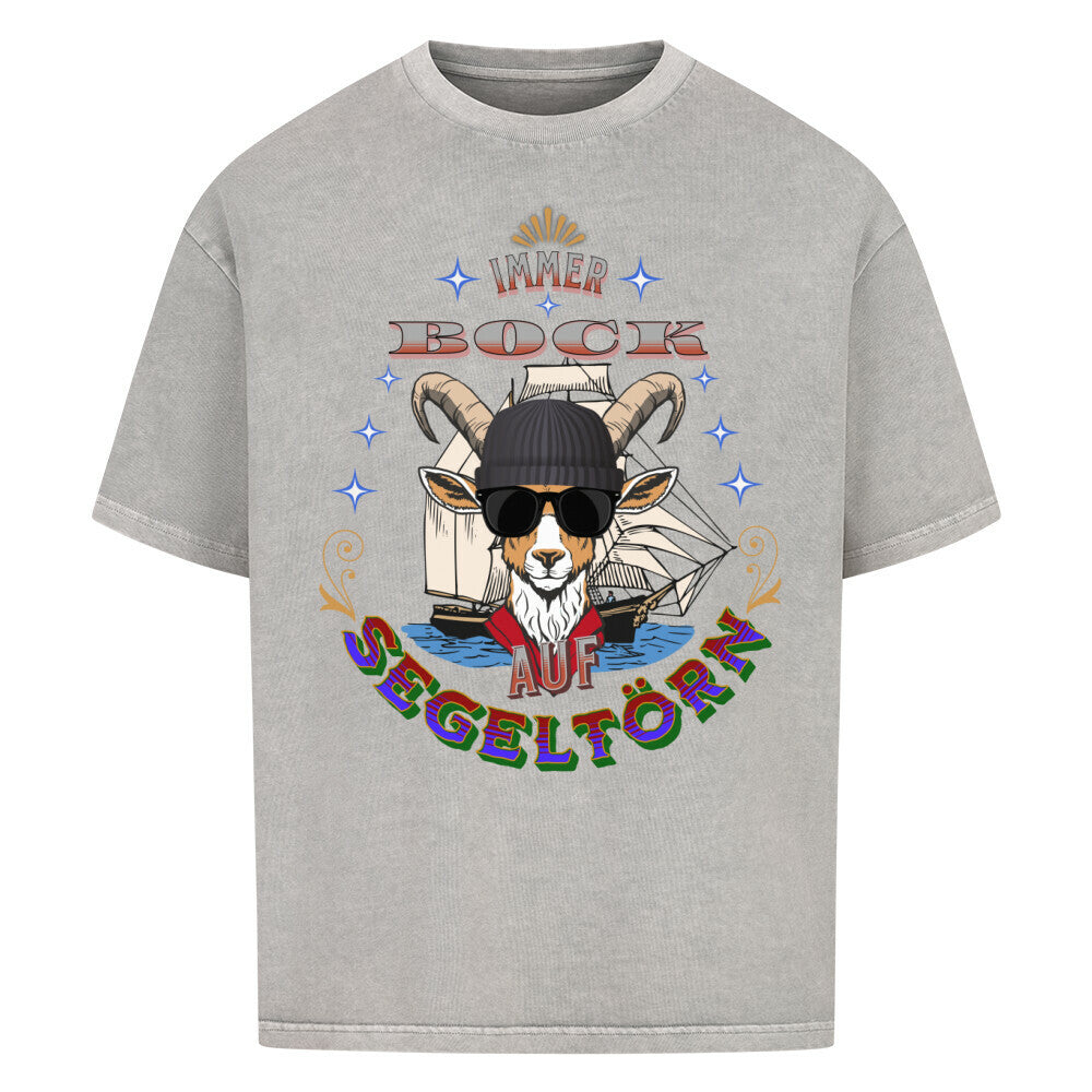   VACANCY Oversized Shirt / Auf SEGELTÖRN immer BOCK / Grey-TORIPROS