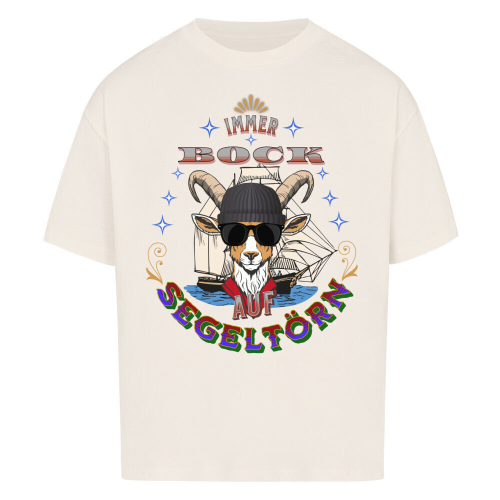   VACANCY Oversized Shirt / Auf SEGELTÖRN immer BOCK / Natur -TORIPROS