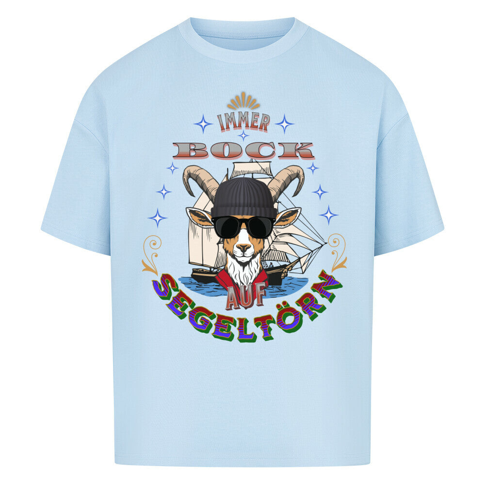   VACANCY Oversized Shirt / Auf SEGELTÖRN immer BOCK / blau -TORIPROS