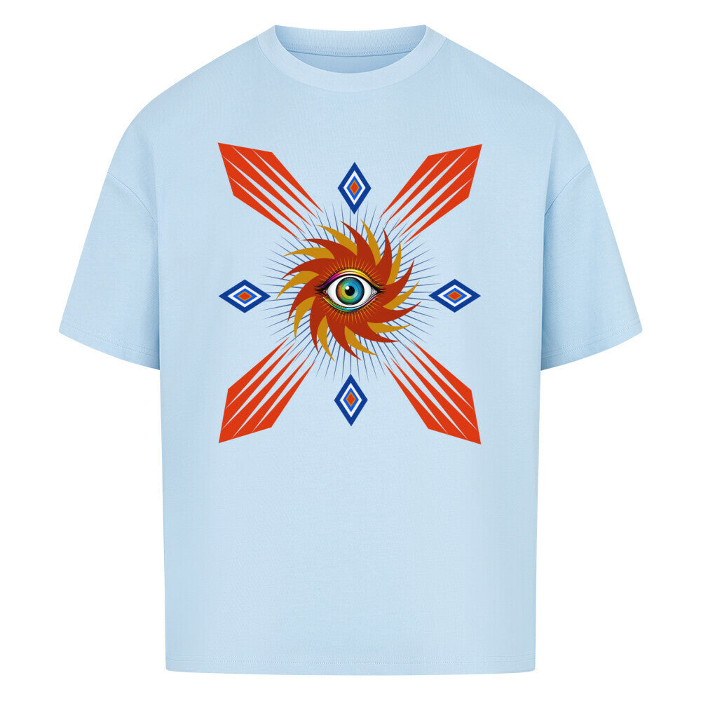VACANCY Oversized Shirt / Auge im STURM, Phase der Ruhe-Babyblau-TORIPROS