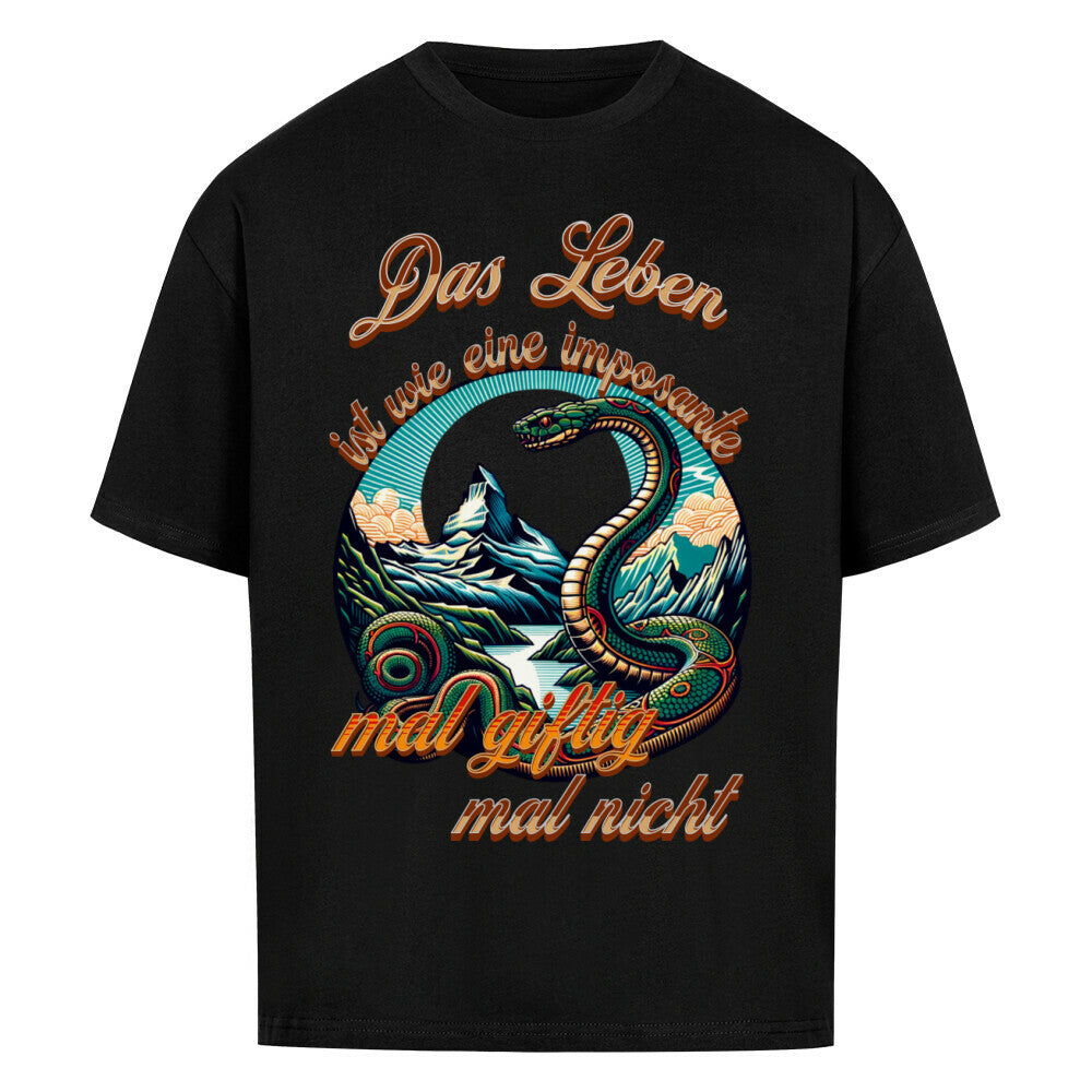 VACANCY Oversized Shirt / Das LEBEN-mal giftig, mal nicht-Schwarz