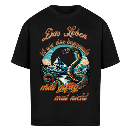 VACANCY Oversized Shirt / Das LEBEN-mal giftig, mal nicht-Schwarz