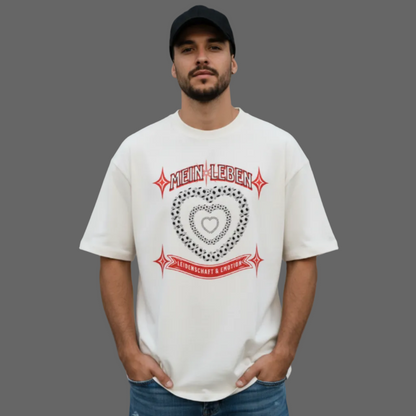 VACANCY Oversized Shirt / Fußball mein LEBEN -Natural Raw