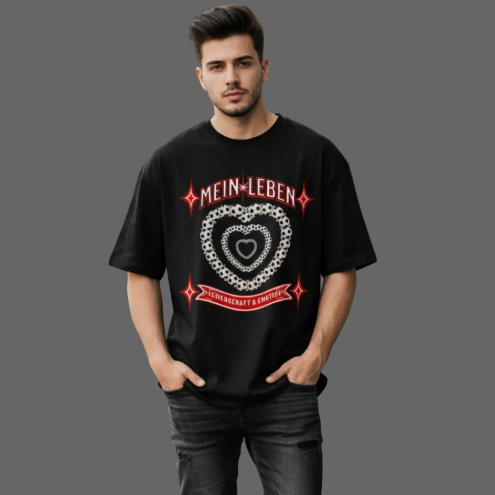 VACANCY Oversized Shirt / Fußball mein LEBEN -Schwarz
