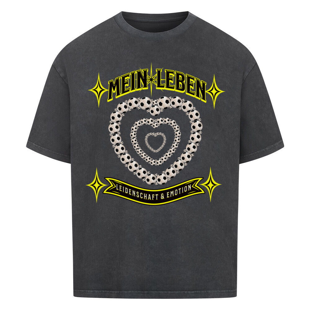  VACANCY Oversized Shirt / Fußball mein Leben-washed black-Toripros