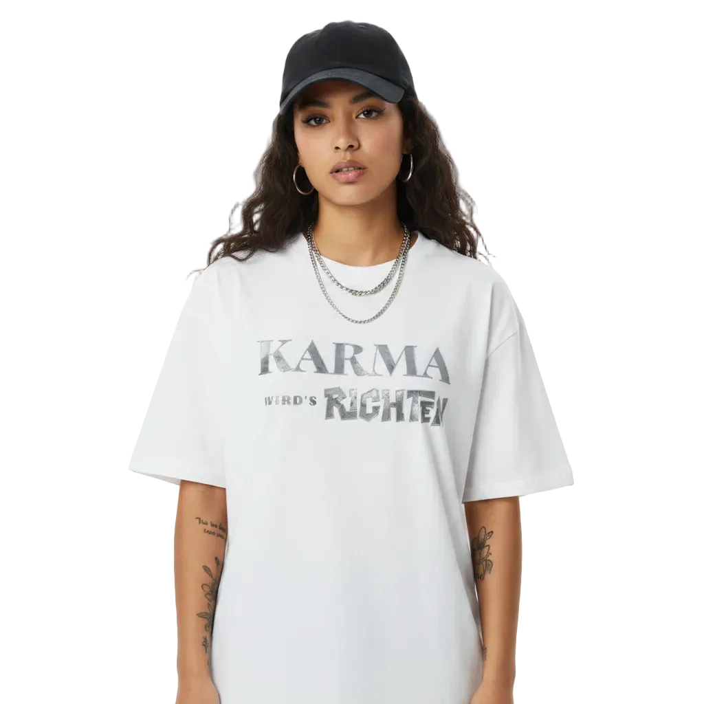 VACANCY Oversized Shirt / KARMA-Image for color: Image for color: weiß