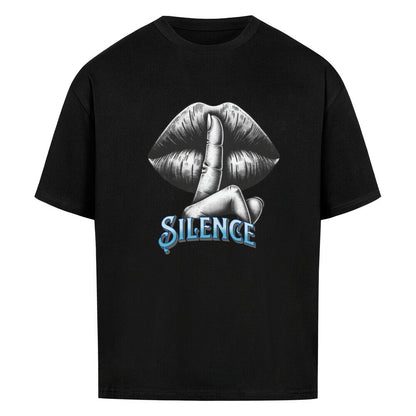 VACANCY Oversized Shirt in Schwarz mit „Silence“-TORIPROS