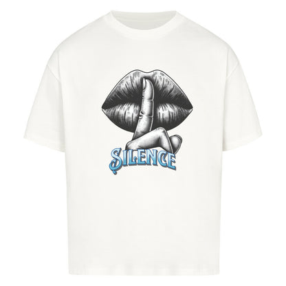 VACANCY Oversized Shirt in Weiß mit „Silence“-TORIPROS