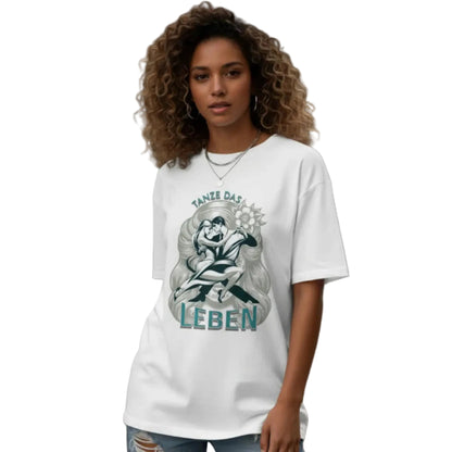 VACANCY Oversized Shirt / Tanze das Leben-TOIPROS- weiß