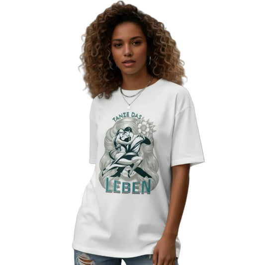 VACANCY Oversized Shirt / Tanze das Leben-TOIPROS- weiß