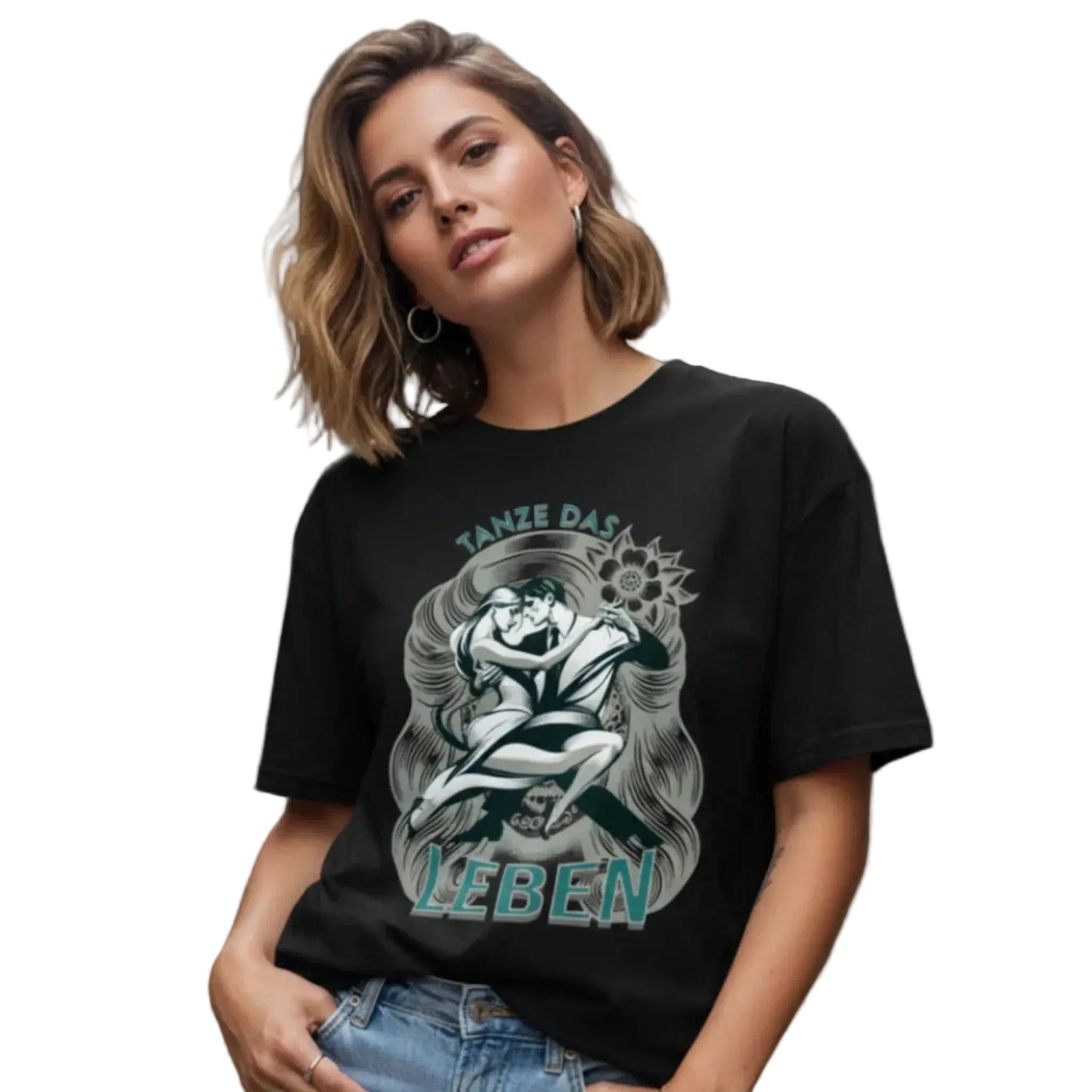 VACANCY Oversized Shirt / Tanze das Leben-TOIPROS-schwarz