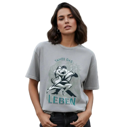 VACANCY Oversized Shirt / Tanze das Leben-TOIPROS-washed grey