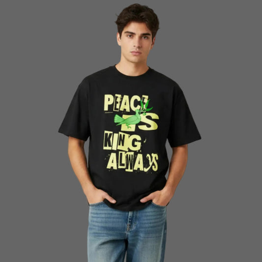 VACANCY Oversized Shirt/Peace is KING allways Streetwear Design von TORIPROS - Peace Streetwear Collection-black